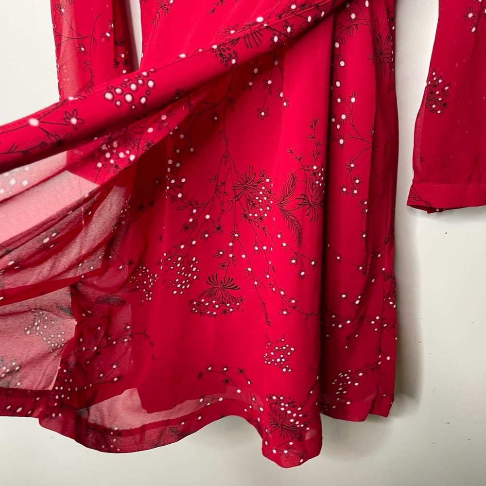 Madewell Hazelwood Wrap-Front Mini Dress in Windswept Floral size 2 - Picture 4 of 11